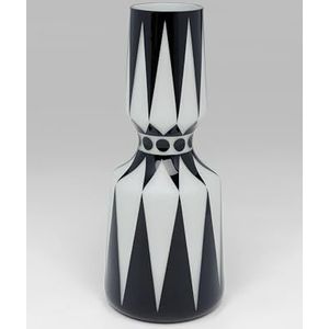 Kare Design vaas Brillar, bloemenvaas, tafelvaas, zwart/wit, artikelhoogte 44 cm
