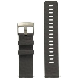 Suunto Reservehorlogebandje, voor alle Suunto Spartan Sport WRH en Suunto 9 horloges, siliconen, lengte: 22,3 cm, brugbreedte: 24 mm, grijs/zilver, incl. pennen voor montage, SS050222000