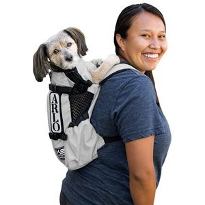 K9 Sport Sack | Hondenrugzak voor kleine en middelgrote huisdieren | Verstelbare hondenrugzakdrager aan de voorkant | Volledig geventileerd | Veterinaire Goedgekeurd (Medium, Air - Charcoal Grey)