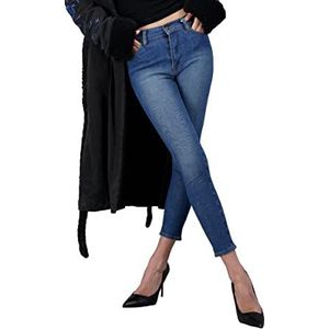 Alleben Elise Skinny Jeans - Hoge taille Jeans Dames - Flexibele Stretch - Jeggings, blauw, 28