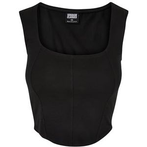 Urban Classics Korte korsettop voor dames, verkrijgbaar in vele verschillende kleuren, maten XS - 5XL, zwart, 4XL