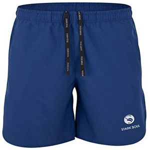 STARK SOUL Sportshorts voor heren, fitness reflect, functionele broek, ademend, sneldrogende trainingsshort, Donkerblauw, M