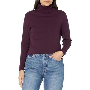 Tommy Hilfiger Coltrui met lange mouwen voor dames, aubergine, Large, Aubergine, L