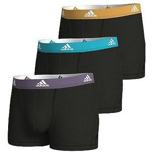 adidas Heren Active Flex Cotton Trunk (3PK) ondergoed, zwart, S, Schwarz, S