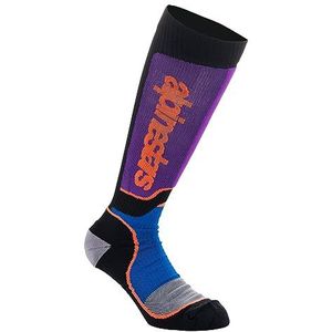 Alpinestars Youth MX Plus Socks Uniseks sokken, Zwart/Blauw, M/L