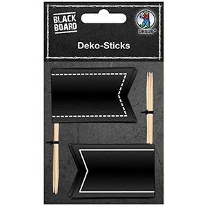 Ursus 42930002 - tafelfolie deco-sticks, mat zwart, ca. 5,5 x 3,5 cm, 10 stuks