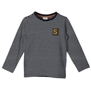 s.Oliver Junior Boy's shirt met lange mouwen, marineblauw, 92/98