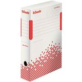 Esselte Archiefdoos SPEEDBOX, DIN A4, wit/rood, (B) 80 mm VE