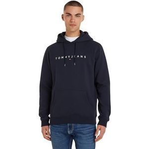 Tommy Jeans TJM Reg Linear Logo Hoodie Ext, Dark Night Navy, S