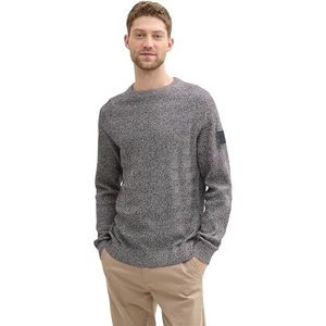 TOM TAILOR heren trui, 36162 - Navy Teal Red Multicolor, M