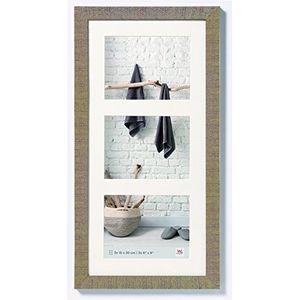 walther design fotolijst beige 3X 15x20 cm galerij met passe-partout, Home houten lijst HO352C