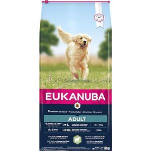EUKANUBA premium hondenvoer met lamvlees & rijst voor grote rassen - droogvoer voor volwassen honden, 12 kg
