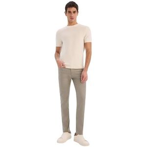 DeFacto Chinobroek voor heren, stijlvolle en comfortabele herenbroek, klassieke chinobroek voor een modieuze look en de hoogste, Kaki, 32W / 32L