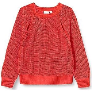 NAME IT NKFNIHOLE LS Short Knit, cherry tomato, 122/128 cm