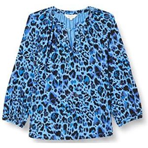 Part Two MileaPW TS Relaxed Fit 3/4-mouwen, blauw, muts, leeuprint, XS, blauwe muts leo print, XS