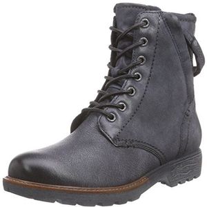 Jana 25206 dames combat boots, Grijs Zwart 001, 36 EU