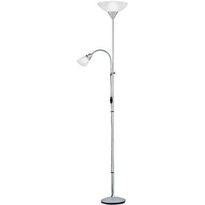 Reality Lampen R4393-87 Schijnwerper, Met Leesarm, Zilverkleurig