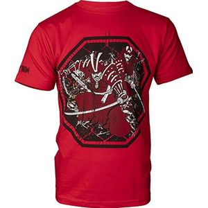TOP TEN MMA Uniseks 1462-4006 T-shirts en tops voor voetbalfans, rood, XL