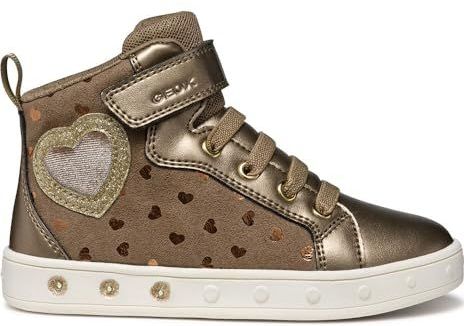 Geox - Skylin - Sneakers - Meisjes - Suède-achtig - Met Lichtjes