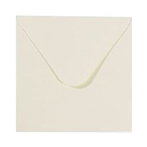 Vaessen Creative Kleine vierkante Florence-enveloppen voor wenskaarten, ivoor, set van 25, bijpassende kaarten beschikbaar