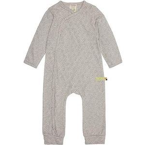 loud + proud Uniseks baby jacquard gebreid, GOTS gecertificeerde overall, zilver, 74/80 cm