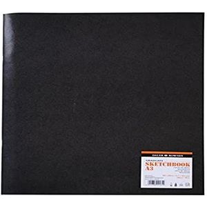 Graduate schetsboek met schriften, zwart, mat, portret, A3, 20H
