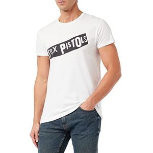 cotton division T-shirt voor heren, Wit, XS