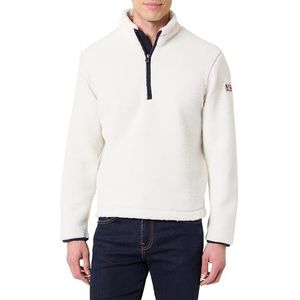 NAPAPIJRI Treser fleece sweatshirt voor heren met halve rits, Wit, S