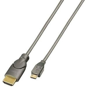 PRENDELUZ HDMI naar USB 2.0 Type A Mannelijke naar Mannelijke 0,5 m Full HD Audio Video Kabel voor Video Streaming TV naar Mobiele Apparaten