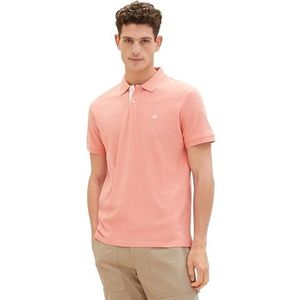 TOM TAILOR Basic Piqué poloshirt voor heren, 12642 - Hazy Coral Rose, XL