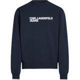 Karl Lagerfeld Jeans, Heren, Essential Logo Sweat, Regular Fit, Zwart, XS