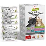 GranataPet Filet à la carte multipack, selectie van natte voer voor katten, lekkere en fijne hapjes zonder granen en zonder toegevoegde suiker, gourmet kattenvoer met veel vlees, 6 x 85 g