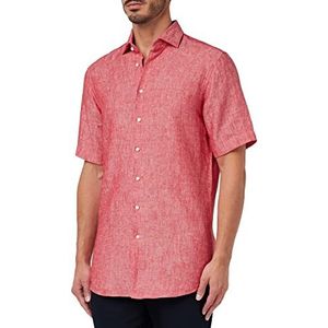 Seidensticker Men's Regular Fit Shirt met korte mouwen, rood, 39, rood, 39