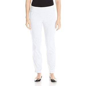 Ruby Rd. Women's Petite Pull-On Solar Millennium Super Stretch Pant, White, 8 Petite