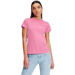 KARL LAGERFELD Klj Slim Fit T-shirt voor dames, Moonlite Mauve, L