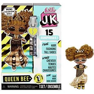 L.O.L. Surprise! LOL Surprise JK Mini Modepop- 15 Verrassingen, Kleding en Accessoires - Vanaf 6 Jaar- Om te Verzamelen - Queen Bee