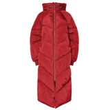 Pcjolie - Lang Gewatteerde Jas - Pufferjack - Hoge Kraag - Zwart