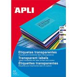 APLI 11918 - Doorschijnende weerbestendige etiketten 70,0 x 37,0 mm 100 vel