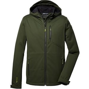 killtec Heren Softshelljas/outdoorjas met afritsbare capuchon KOS 320 MN SFTSHLL JCKT, olive, XXL, 41544-000