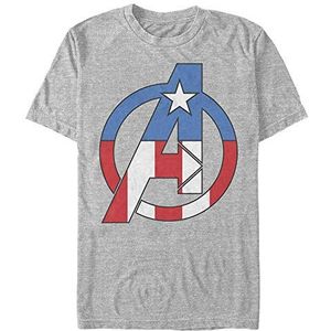 Marvel Classic - Avenger Captain America Unisex Crew neck T-Shirt Melange grey S