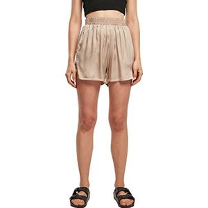 Urban Classics Dames Dames Dames Viscose Satin Resort Klassieke Shorts, Soft Taupe, M