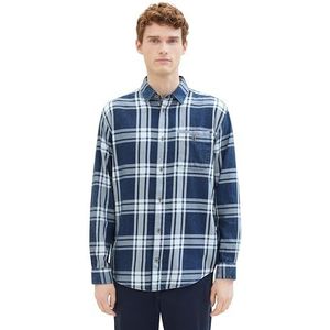 TOM TAILOR - Chemise - Blue Indigo Big Check - 3XL