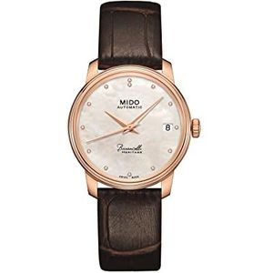 Mido Dames analoog automatisch horloge met lederen armband M0272073610600