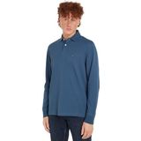 Tommy Hilfiger Heren 1985 Regular LS Polo MW0MW20183, L/S Polo, Blauw, XXXL, Blauw (Egeïsche Zee), 3XL grote maten