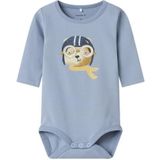 NAME IT - Romper - Biologisch Katoen - Lange Mouwen - 3D-print