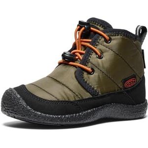 KEEN Uniseks kinderen Howser 2 Chukka waterdichte laarzen, Dark Olive Gold Flame, 26 EU