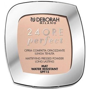 Deborah Milano Perfect SPF 15, N2 Light Rose, ultrafijne textuur, matterend, rustgevend en regenererend, geschikt voor de gevoelige huid, 9 g, 1 artikel