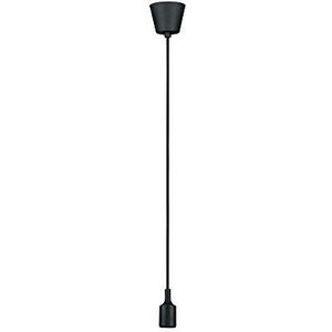 Paulmann 50342 hanglamp max. 20 W E27-fitting en stoffen kabel zwart plafondlamp silicone