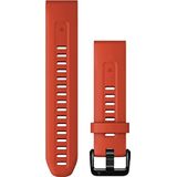 GARMIN QuickFit, horlogepolsband van siliconen, 20mm, Rood Geschikt voor Fenix 5S/6S/7S , Instinct 2S, Descent Mk2S, D2 Delta S