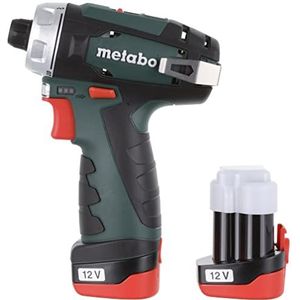 Metabo PowerMaxx BS Basic 600080500 accuboormachine kleine 10,8 V, 2x 2 Ah Li-Ion batterijen, incl. oplader, in koffer, max. koppel: 17 Nm (zacht) / 34 Nm (hard)